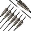 RUOERSI Archery 30 inch Carbon Arrows 500 Spine Hunting Target Practice Arrows with Adjustable Nocks 100 Grain Tips Natural Feather Arrow for Compound Bow Recurve Bow Pack of 12 view 3