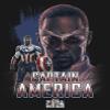 Fifth Sun Marvel Likeness The Falcon and The Winter Soldier Hero Shield Girl's Solid Crew Tee, Black, Large view 2