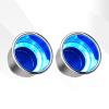 2Pcs Boat Cup Holder, Stainless Steel Blue LED Cup Drink Holders Inserted, 12V Waterproof Yeti Cup Holders for Marine Boat RV Camper Seats view 1