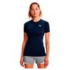 Under Armour Women's HeatGear Compression Short-Sleeve T-Shirt, Midnight Navy (410)/White, XX-Large view 1