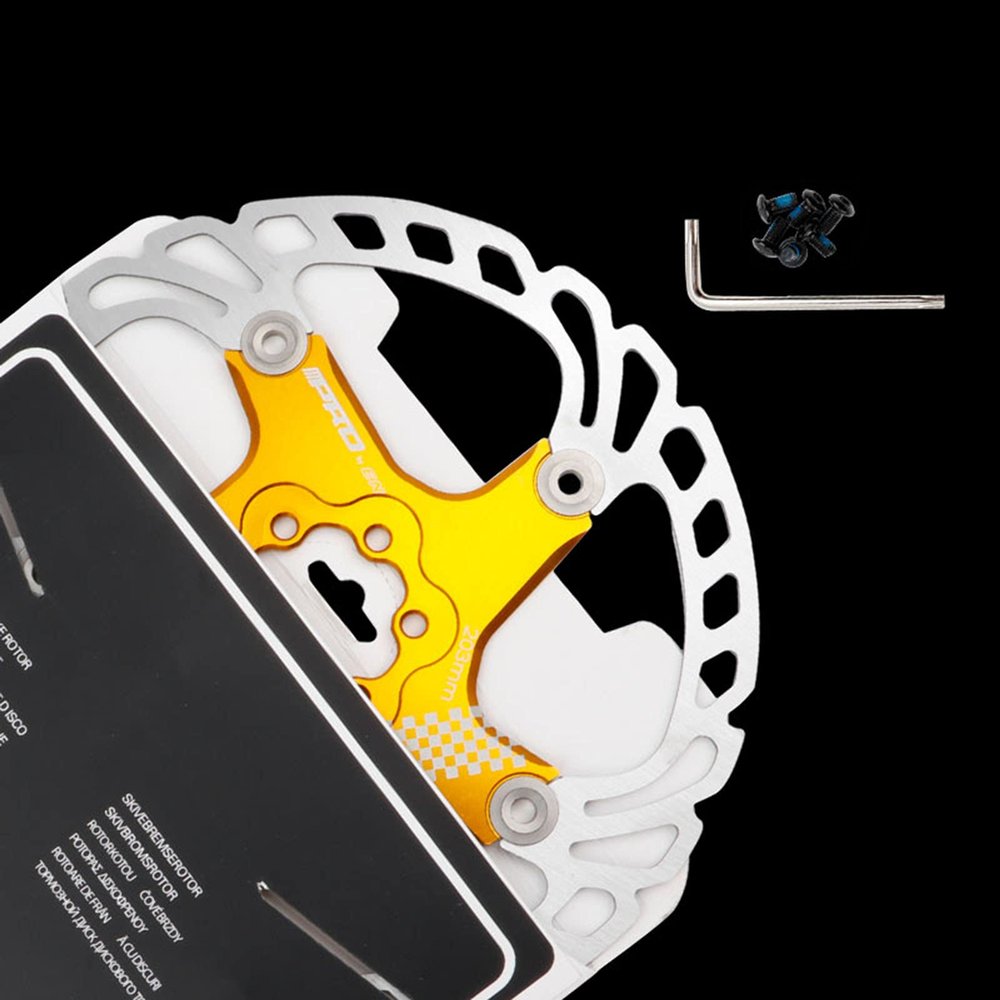 140/160/180/203mm Bicycle Disc Brake Rotor with 6 Bolts Fit for Road Bike,Mountain Bike,MTB,BMX,Gold,203MM