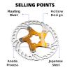 140/160/180/203mm Bicycle Disc Brake Rotor with 6 Bolts Fit for Road Bike,Mountain Bike,MTB,BMX,Blue,203MM view 4