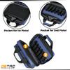 DBTAC Gun Case Bag XS | Tactical 1~2 Pistol Bag Firearm Shooting Case with Lockable Zipper for Shooting Range Outdoor Hunting | US Flag Patch + Universal Holster Included (Urban Blue) view 2