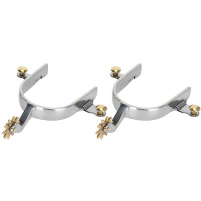 EVTSCAN 1Pair Stainless Steel Horse Spurs Walking Horse Roping Spurs West Style Unisex Horse Spurs Not Rust Spurs Accessories