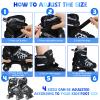 SZHZS Kids Roller Skates for Boys Girls Children Beginners, 4 Sizes Adjustable Roller Skates for Youth Big Kids for Outdoor Indoor Sports view 4