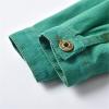 Yiqinyuan Fashion Kids Girls Casual Breaken Denim Jacket Children Boys Trench Coat Toddler Holes Outerwear Cowboy Green 18M view 4