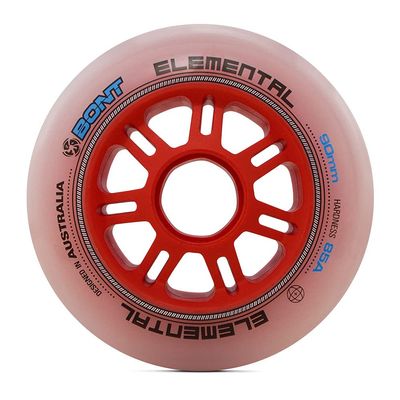 Bont Skates - 85A Elemental Inline Speed Skate Wheels - All Rounder Indoor Outdoor - 90mm - Set of 8 (90mm (Set of 8))