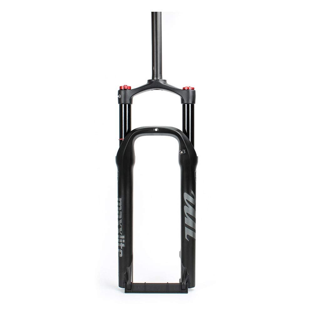 26Inch Bike Fat Air Fork, 1-1/8" Steering Tube Spread 135MM Travel 120MM Inner Tube D34MM Straight Tube for Beach Snow Bike E-Bike Fat Bike