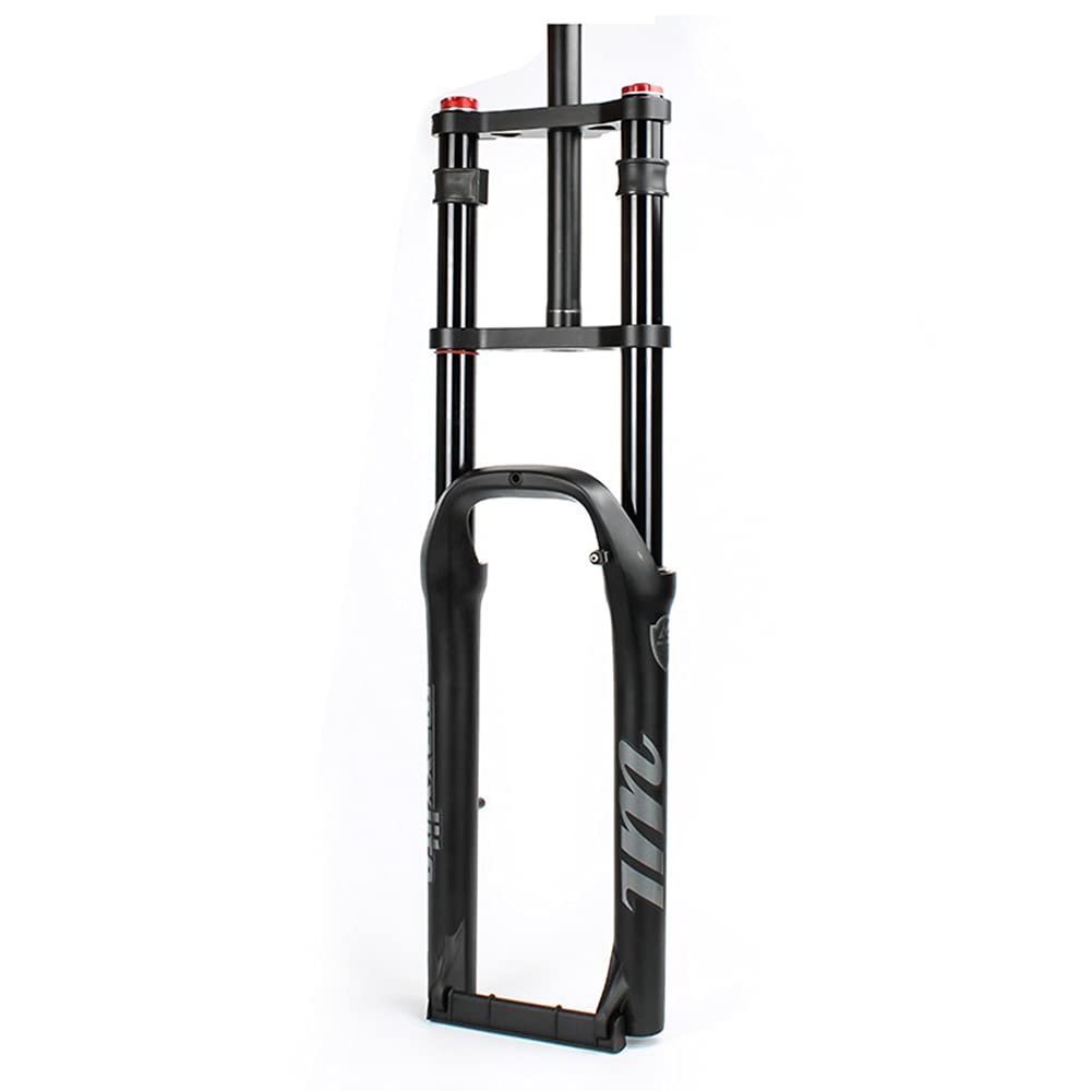 26Inch Bike Fat Air Fork Snow/Beach Bike Fork Double Shoulder Air Gas Suspension Magnesium & Aluminum Alloy Spread 135mm Fit 4.0Fat Tire