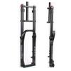 26Inch Bike Fat Air Fork Snow/Beach Bike Fork Double Shoulder Air Gas Suspension Magnesium & Aluminum Alloy Spread 135mm Fit 4.0Fat Tire view 3