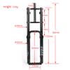 26Inch Bike Fat Air Fork Snow/Beach Bike Fork Double Shoulder Air Gas Suspension Magnesium & Aluminum Alloy Spread 135mm Fit 4.0Fat Tire view 4
