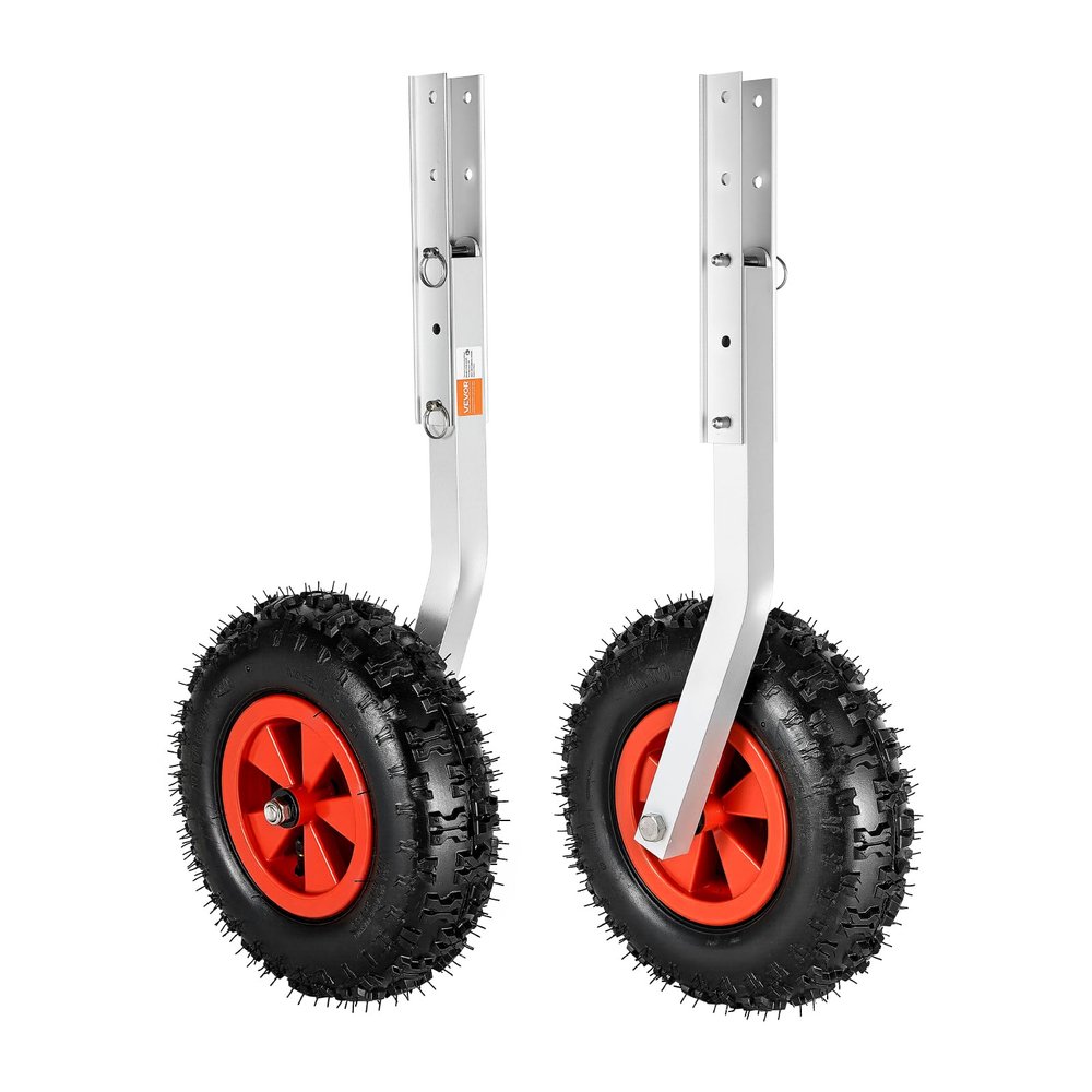 VEVOR Boat Launching Wheels, 12" Boat Transom Launching Wheel, 500 LBS Loading Capacity Inflatable Boat Launch Wheels, Aluminium Alloy Transom Launching Dolly Wheels with 4 PCS of Quick Release Pins