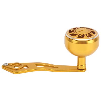 Fishing Reel Handle Grip Aluminum Alloy Reel Power Handle Knob Baitcasting Reel Rocker Arm Replacement 8x5mm(B Gold Color)