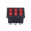 10pcs On-Off KCD3 9Pin Red 15A 250V 20A 125V AC Light Boat Car Rocker Switch KCD3-303 KCD3 Triple Light Switch Button view 2