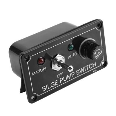 Marine Bilge Pump Switch 12V DC LED Indicator Bilge Pump Switch Panel Manual/Off/Auto for Boat Marine