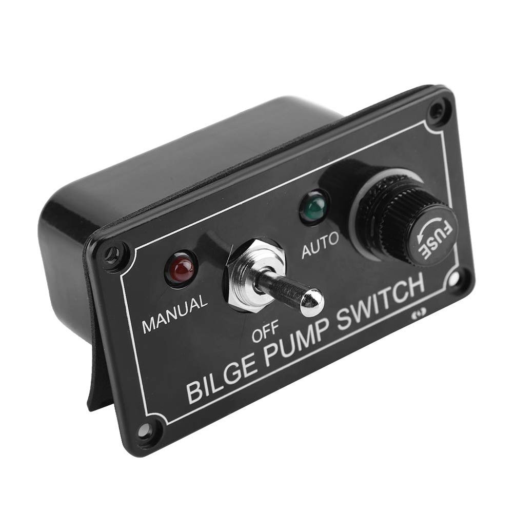 Marine Bilge Pump Switch 12V DC LED Indicator Bilge Pump Switch Panel Manual/Off/Auto for Boat Marine