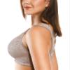 ZeroBound Women's Minimizer Bras Comfort Cushion Strap Wirefree Full Coverage Large Bust Non-Padded Bra(Toffee,38D) view 3