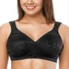 ZeroBound Women's Minimizer Bras Comfort Cushion Strap Wirefree Full Coverage Large Bust Non-Padded Bra(Black,36G) view 1