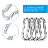 LANIAKEA 12Pcs 4inch Spring Snap Hook, M10 Stainless Steel Quick Links, 3/8 inch Large Carabiner Clips Heavy Duty for Camping, Swing, Hammock, Hiking, Fishing, Gym, 770LBS view 3