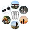 LANIAKEA 12Pcs 4inch Spring Snap Hook, M10 Stainless Steel Quick Links, 3/8 inch Large Carabiner Clips Heavy Duty for Camping, Swing, Hammock, Hiking, Fishing, Gym, 770LBS view 4
