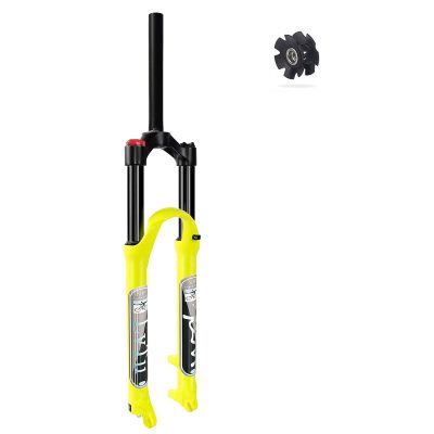 LvTu Suspension Fork 26/27.5/29 inch 1-1/8" Air Front Fork for Mountain Bike, Road, City, Disc Brake (Color : Straight Manual Lock Out, Size : 29")