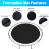 SPORTYOUTH Trampoline Replacement Jumping Mat 14ft, Fits 6.5" - 7" Springs 72 V-Hooks 14 Foot Round Trampoline Frames - EXCLUDING Frame & Spring view 2