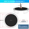 SPORTYOUTH Trampoline Replacement Jumping Mat 14ft, Fits 6.5" - 7" Springs 72 V-Hooks 14 Foot Round Trampoline Frames - EXCLUDING Frame & Spring view 4