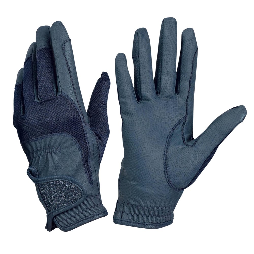 Navy Glitter Riding Gloves - Women's Pro-Grip by Ovation