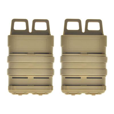 Tactical Fast Mag Attach Belt Magazine Pouch 5.56 Molle Holster Hunting (2Pack: Mud Color)