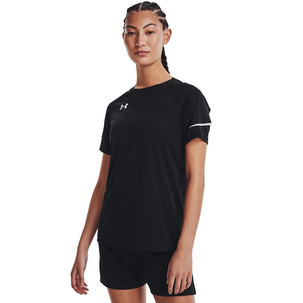 Under Armour Women's Golazo 3.0 Jersey, Black (001)/High-Vis Yellow, Large