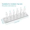 2 PCs Hand Ring Holder Jewelry Stand, Storage Display Stands Crystal Clear Acrylic Finger Jewelry/Wedding Ring Support Decorative for Women Girls Room view 3