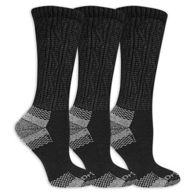 Dr. Scholl's Women Advanced Relief Blisterguard - 2 & 3 Pair Packs Non-binding Cushioned Moisture Management Socks, Black, 8-12 US