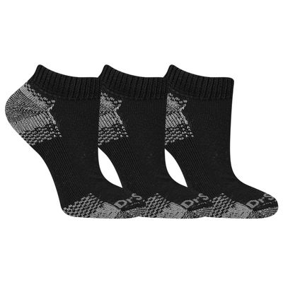 Dr. Scholl's Women Advanced Relief Blisterguard - 2 & 3 Pair Packs Non-binding Cushioned Moisture Management Socks, Black, 6.5-12 US