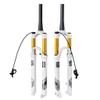 Jejy MTB Suspension Forks 26/27.5/29 Inch QR 9mm Magnesium Alloy Straight/Tapered Tube, 1 1/8" Threadless Steerer Mountain Bike Front Fork Travel 120mm Manual Lockout/Remote Lockout White view 1