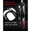 Jejy Aluminum Alloy 26/27.5/29 Inch Mountain Bicycle Suspension Mechanical Fork Shoulder Control Spring Forks Travel 105mm Straight Tube QR 9mm Front Forks Outdoor MTB Accessories view 3