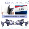 2Pcs Fish Skeleton Decals, 12" x 6" Waterproof Vinyl Fish Bone Sticker for Kayak, Fishing Boat, Car, Truck, Canoe, Pontoon view 4
