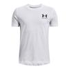 Under Armour Boys' Sportstyle Left Chest Short-Sleeve T-Shirt, White (100)/Black, Youth Small view 1