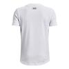 Under Armour Boys' Sportstyle Left Chest Short-Sleeve T-Shirt, White (100)/Black, Youth Small view 2