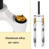 Jejy MTB Suspension Forks 26/27.5/29 Inch QR 9mm Magnesium Alloy Straight/Tapered Tube, 1 1/8" Threadless Steerer Mountain Bike Front Fork Travel 120mm Manual Lockout/Remote Lockout White view 4