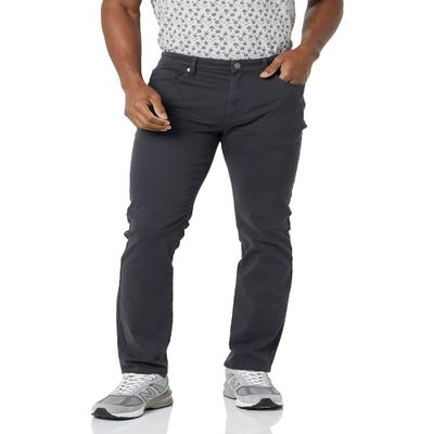Amazon Essentials Men's 5-Pocket Stretch Twill Casual Pants, Charcoal, 40W x 34L