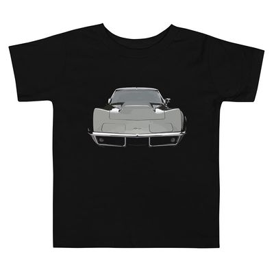 1969 'Vette C3 Classic Muscle Car Graphic T-Shirt | Vintage Car Enthusiast Gift | Toddler Black