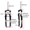 Jejy Aluminum Alloy 26/27.5/29 Inch Mountain Bicycle Suspension Mechanical Fork Shoulder Control Spring Forks Travel 105mm Straight Tube QR 9mm Front Forks Outdoor MTB Accessories view 2