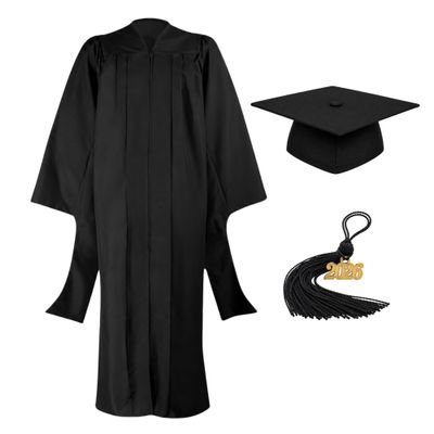 Cappe Diem Master Cap and Gown 2026 Official Master's Degree Regalia, Matte Black, 2026 Year Charm Tassel Included (57" (height 6'0"-6'2") 3 DAY EXPRESS)