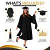 Cappe Diem Master Cap and Gown 2026 Official Master's Degree Regalia, Matte Black, 2026 Year Charm Tassel Included (57" (height 6'0"-6'2") 3 DAY EXPRESS) view 3