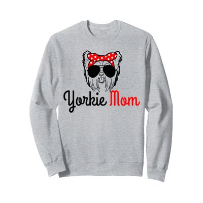 Yorkie Mom Vintage Funny Cute Dog Yorkshire Terrier Mum Sweatshirt
