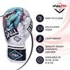 Spall Pro US MMA, Kickboxing, Muay Thai Boxing Leather Gloves for Men & Women Dino White - 6 OZ view 2