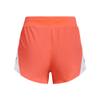 Under Armour Girls' Fly by Shorts, Electric Tangerine (824)/White, X-Large view 2
