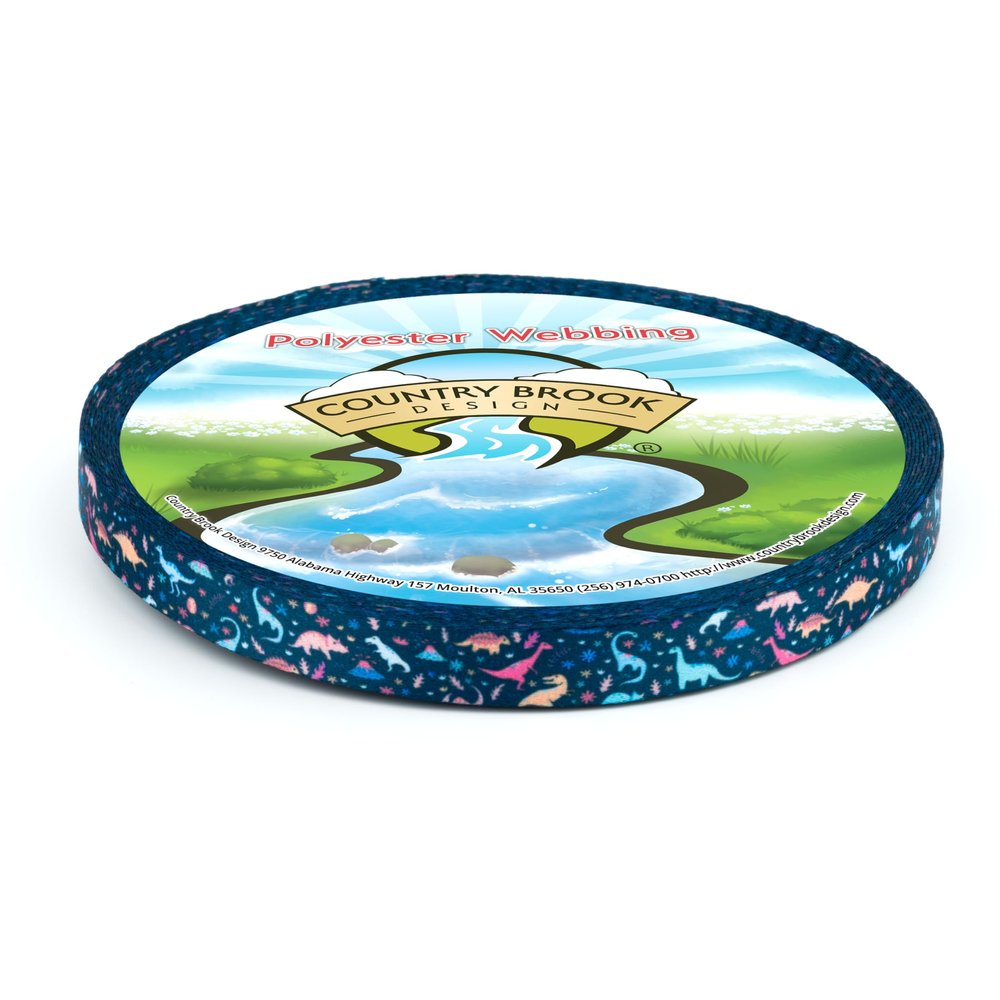 Country Brook Design - Dinosaurs Photo Quality Polyester (1/2 Inch, 50 Yards)