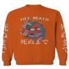 0249. Demon Graphic Traditional Japanese Till Death Anime Aesthetics Society Men's Crewneck Sweatshirt (Orange X-Large) view 1
