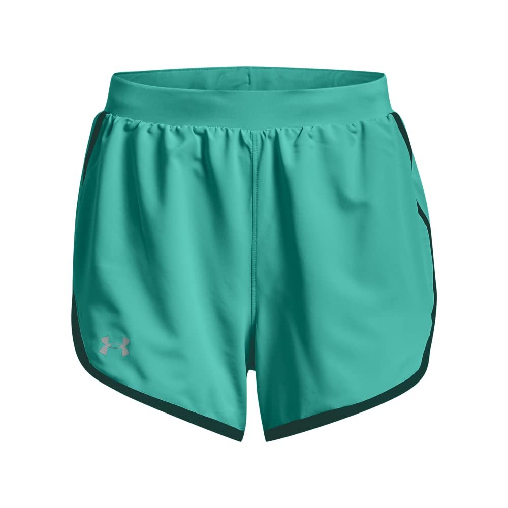 Under Armour Women's Fly by 2.0 Running Shorts, Neptune (369)/Reflective, X-Large